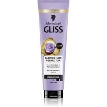 Schwarzkopf Gliss Blonde Hair Perfector masca de par regeneratoare pentru iluminarea părului sau pentru părul cu șuvițe - imagine 2